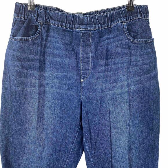 Loft High-Rise Denim Jogger size Large - Picture 5 of 7